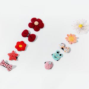 TEMU 10개 귀여운 반려동물 머리핀 - 강아지 & 고양이용 소프트 폴리에스터 비해성 헤어클립, 꽃무늬, 리본, 도트 디자인, 요키, 포메라니안, 말티즈 다양한 색상 - 축제용 애완동물 액세서리, 개 머리 장식, 튼튼한 애완동물 액세서리