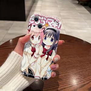 TEMU Y2K 일본 애니메 걸 폰 케이스, iPhone 16, 15, 14, 13, 12, 11 Pro Max, Mini, XR, XS, X, 7, 8 Plus와 호환 가능, 소프트 TPU 백으로 드롭 보호 기능을 제공합니다.