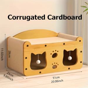 TEMU 2-in-1 고양이 스크래칭 보드 '비어드 빌라'는 다층 디자인과 2개의 인터랙티브 토이 볼이 특징입니다. 튼튼하고 스크래치 방지 카드보드로 제작되었으며, 사계절 내내 사용할 수 있는 반려동물 라운지 역할을 합니다.