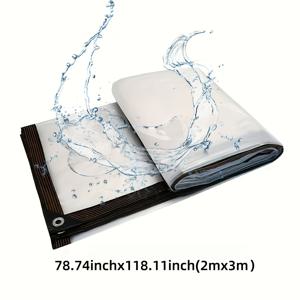 TEMU 방수 타포린, 야외 캠핑 및 RV에 적합, 찢어짐 방지 강화 엣지가 있는 업그레이드된 원단 특징, 사용 및 설치 용이, RV, 정원, 뒤뜰, 캠핑, 발코니, 테라스, 현관, 정자에 이상적