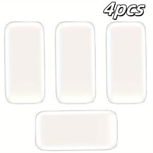 TEMU 4pcs 재사용 가능한 실리콘 눈썹 연장 홀더 - 핑크 & 투명 눈썹 이식 패드, 접착 팔레트 도구, 과민성 및 알코올 없는 전문가 및 가정용, 눈썹 연장 용품