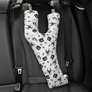 TEMU 1개 자동차 목베개, 조절 가능한 어깨 패드와 창의적인 질문표 디자인의 Y자형 시트벨트 여행 쿠션 - 장거리 운전, 기차, 비행기용, 차량 시트벨트 어깨 보호대, 차량 시트벨트 어깨 패드, 차량 시트벨트 베개, 차량 내부 액세서리, 차량 헤드레스트 커버, 재미있는 차량 헤드레스트 커버, 차량 헤드레스트 베개