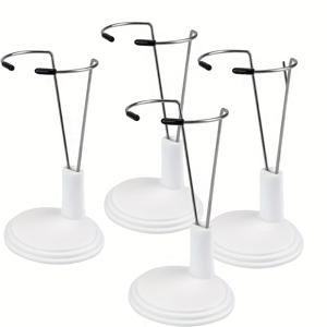 TEMU 4개 인형 스탠드 홀더 세트, 액션 피규어 전시용 – 집과 상점 및 시장용 휴대 가능한 장식품, 15cm 높이 이하의 인형에 적합