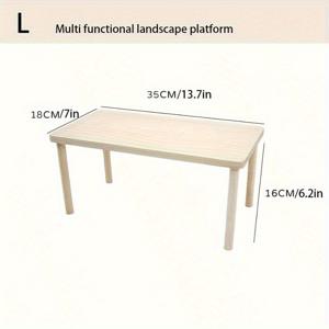 TEMU 계단과 테이블이 있는 나무 햄스터 놀이터 플랫폼 - 소형 애완동물 (햄스터, 다람쥐, 새, 토끼)에 적합한 자연 나무 서식지 액세서리: 튼튼하고 재미있으며 안전한 햄스터 보육!