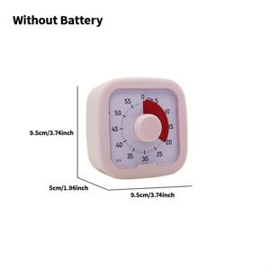 TEMU 1개 모던한 사각형 2-in-1 다기능 알람시계/타이머, 핑크·화이트·블루 컬러옵션 - 기숙사&홈용|시계|타이머