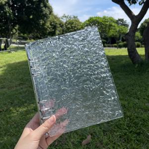 TEMU 에이5 에이6 에이7 M5 물결무늬 아크릴 투명 바인더 폴더 - 플래너, 노트북, 사진 앨범, 스티커 및 카드용 내구성 있는 클리어 플라스틱 정리함 - 사무실 학교 용품, 노트북 홀더, 튼튼한 링바인딩|카드스티커