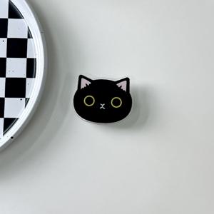 TEMU 2D 플랫 카툰 고양이 폰 케이스 - 스티키 아크릴 스탠드, 휴대용 책상 지원, 친구와 가족에게 독특한 선물, 귀여운 고양이 디자인, 스티키 패드 고정, 휴대용 스탠드 기능, 귀여운 고양이 액세서리 | 재미있는 고양이 디자인 | 스티키 패드 폰 케이스, 고양이 폰 케이스