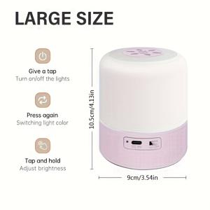 TEMU 1개 스마트 LED 야간 조명, 침실 장식용 디밍 가능, 거실/복도/주방/옷장용 따뜻한/화이트 라이트