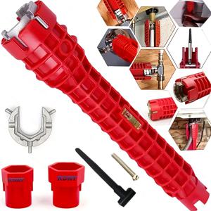 TEMU 1개 고급형 멀티기능 싱크 렌치 - 휴대용 내구성 플라스틱, 세면대 및 욕실 배관 설치, 가정용 수도관 코너 밸브 수리 및 분해, 홈 데코 도구로 완벽한 선물