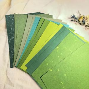 TEMU 빈티지 그린 시리즈 아트 페이퍼 16매, 양면 레트로 패턴, 5.83*8.3인치, 공예, 사진 앨범, 저널 장식, 선물 포장 및 스크랩북 용품에 적합.