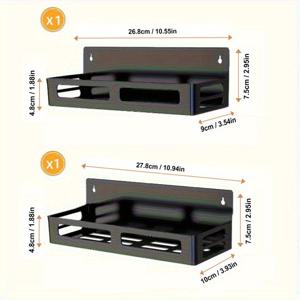 TEMU 냉장고, 전자레인지, 세탁기 등에 적합한 자석 플라스틱 수납 바구니 2/4개 세트 - 드릴이나 접착제 없이 제거 가능한 향신료 자석 홀더가 있는 다기능 주방 수납 랙, 분리형 레이어 특징|양문형냉장고