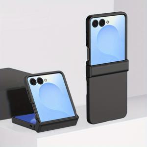 TEMU 삼성 갤럭시 Z 플립 7G용 PC 캔디 컬러 힌지 풀커버 폰 케이스