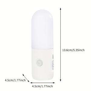 TEMU 1개 모션 센서 야간 조명 | 충전식, 벽걸이형, 3가지 색상 조절 가능, 복도, 침실 및 다양한 방 유형에 적합