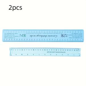 TEMU 세라믹 아트 및 수축률 측정용 유연한 플라스틱 측정 테이프 2개 세트|줄자