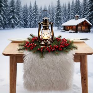 TEMU 1개, 고급스러운 대형 72인치 화이트 소프트 롱 플러시 테이블 러너 - 추수감사절, 크리스마스, 발렌타인데이, 생일 및 결혼식에 완벽한 선택입니다.