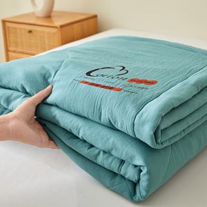 TEMU 일본산 초소프트 여름 시원 이불 - 통기성 에어컨 담요, 세탁 가능한 사계절 침대/게스트룸용 베드스프레드, 심플한 스티치 디자인, 완벽한 선물 (베개 미포함)