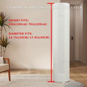 TEMU 밀키 화이트 색상의 1개 세로형 에어컨 먼지 덮개입니다. 현대적인 디자인으로 침실, 거실 및 식당 에어컨 기기에 적합하며 편안함과 내구성을 향상시킵니다.|실외기커버|에어컨커버