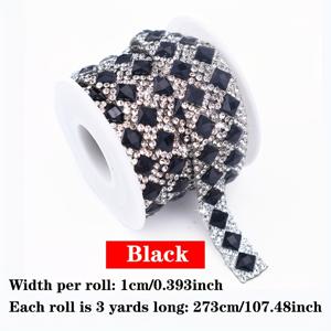 TEMU 1롤 자체 접착 레진 라인스톤 스트립 - 3야드/273cm, 반짝이는 다색 DIY PVC 장식 스트립, 의류, 재봉틀, 케이크 포장, 공예, 럭셔리 웨딩 부케, 크리스마스 트리용 - 결혼식, 크리스마스 파티, 기념일, 새해 선물에 이상적, 크리스마스 장식, 축제 공예, 반짝임 효과, 내구성 있는 공예 소재, 크리스마스에 가장 적합