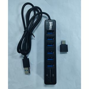 TEMU USB 허브, 6+2 포트 확장기 (USB 2.0 6개 + TF 카드 리더 1개 & SD 슬롯 1개 포함), Type-C OTG 어댑터 - MacBook Pro/Air, USB C 노트북, iMac, PS4, Surface Pro, XPS 및 PC용 멀티 기능 외부 콤보 어댑터 - 플래시 드라이브 및 U 디스크 호환 USB 5V 전원 공급