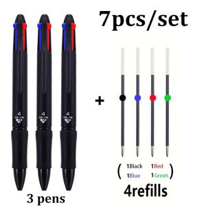 TEMU 7개 세트 신제품 고품질 다색 리트랙터블 볼펜 0.7mm, 부드러운 필기감, 빠른 건조, 선생님 선물 및 학용 문구류 추천
