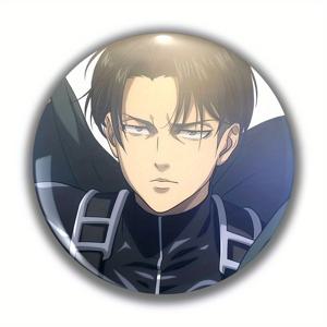 TEMU 1개 애니메이션 영감 라운드 브로치 핀 - 스타일리시한 만화 캐릭터 디자인, 내구성 있는 플라스틱, 재킷, 모자, 가방에 완벽함 - 친구, 가족, 동급생을 위한 이상적인 선물, 애니메이션 액세서리 | 만화 캐릭터 핀 | 내구성 있는 플라스틱 핀, 애니메이션 액세서리