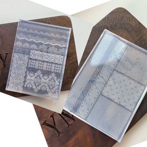 TEMU 고투명 레진 실리콘 몰드 2개 - 유럽풍 레이스 디자인, 네일 장식 및 웨어러블 네일 제작 도구, 레진 액체 몰드.