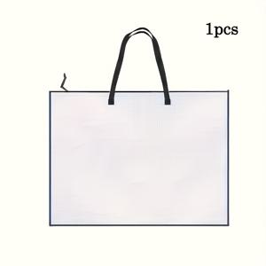 TEMU 1/2/4개 대용량 투명 파일 폴더 - 튼튼한 지퍼 잠금 기능, 학교, 사무실, 여행, 책, 잡지, A4/GSM 용지 보관용 휴대용 파일 홀더