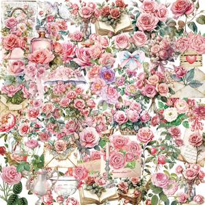 TEMU 장미와 모란과 같은 디자인을 특징으로 하는 독특한 핑크 시리즈 플로럴 스티커 50개입. 다이어리, 스크랩북, 문구류, 카드, 사진, 머그, 휴대폰 케이스 장식에 적합하며, 봉투 밀봉 및 선물 포장에도 사용할 수 있습니다.