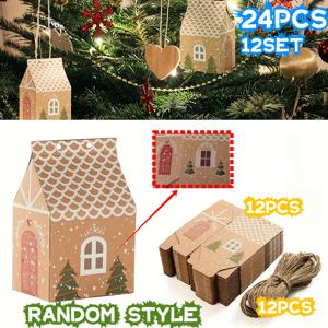 TEMU 24/72개 크리스마스 사탕 상자, 미니 비스킷용지 선물포장 – 파티 & 트리 오너먼트 (겨울 휴일과 새해 선물)