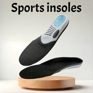 TEMU 2개 듀얼 코어 카본 플레이트 스포츠 깔창 고탄성 듀얼 밀도 구조 두꺼운 PU 통기성 미끄럼 방지 농구 러닝화용 다색상 선택 가능