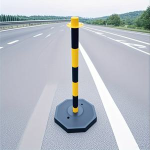 TEMU 높이 조절 가능 교통 안전 장벽 - 탄성 충돌 방지 기둥, 속이 빈 고품질 디자인, 실내 및 차고 운전 연습, 주차장 및 보행자 구역에 적합, 이동식 교통 기둥 - 내구성 PE 안전 장벽