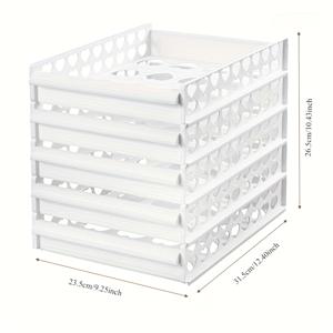 TEMU 5단 서랍형 의류 보관함, 속이 빈 하트 모양 칸막이 디자인, 간편한 청소 및 내구성을 위한 쌓을 수 있는 디자인, 속옷, 양말, 티셔츠 정리용으로 옷장에 적합하며 수납 바구니 역할도 함.