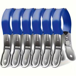 TEMU 두꺼운 방풍 클립 6개 세트 - 초대형 옷핀, 최대 2.99kg까지 고정 가능, 실내 및 실외 퀼트/옷, 건조 클립, 옷핀에 적합