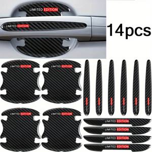 TEMU 14종 한정판 자동차 보호 제품 세트, 도어 엣지 프로텍터, 도어 핸들 범퍼, 사이드 미러 범퍼, 도어 엣지 범퍼 포함, 스크래치 방지 효과