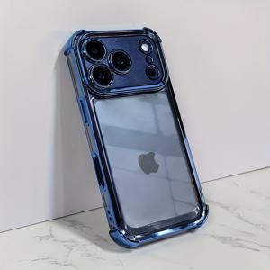 TEMU 폰 케이스: 럭셔리 투명 완충 충격 방지 아이폰17프로 17프로맥스 16프로맥스 13프로맥스 11/12/13/14/15/16/17프로맥스 플러스 케이스 충격 방지 카메라 렌즈 보호 및 소프트 범퍼 하드 백 커버