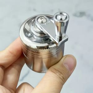 TEMU 1개 헤비 듀티 수동 그라인더 - 스테인리스 스틸 구조, 양면 디자인 (향신료, 허브 & 커피용) - 전기 불필요 - 가정, 캠핑, 주방 사용에 적합 - 요리사 & 요리 애호가를 위한 완벽한 선물, 허브 그라인더, 컴팩트 디자인