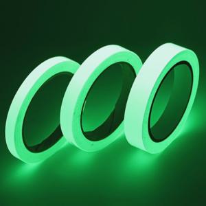 TEMU 3개입 자가 접착형 발광 안전 테이프 - 야간 반사 PET 스트립, 비상구, 계단, 통로용 - 실내/외부 경고 테이프 (벽, 유리, 콘크리트 바닥용) - 낮은 가시성 및 야간 안전용