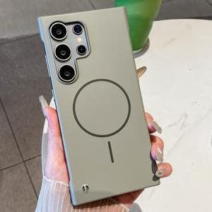 TEMU 휴대폰 케이스: 삼성 갤럭시 S25 울트라 S25 엣지 S24 S23 울트라 S23 플러스 S22 울트라 S25 울트라 초박형 PC 커버용 무테 자석 휴대폰 케이스