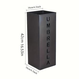 TEMU 대용량 블랙 아이언 우산 스탠드 - 현대적 현관, 복도 및 사무실 정리용, 내구성 있는 도어웨이 스토리지, 홈, 호텔, 로비용 장식 우산 디스플레이 케이스 (슬롯 없음)