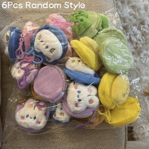 TEMU 여성을 위한 귀여운 동전 지갑 6개 세트. 지퍼와 키체인 미니 지갑이 있는 귀여운 플러시 동전 가방으로, 데일리 사용에 적합하며 학교, 할로윈, 크리스마스 및 기타 휴일 선물 교환에 완벽합니다 (랜덤 스타일).|카드지갑|지갑