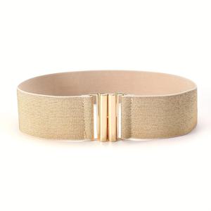 TEMU 1개 여성용 신축성 허리 벨트 드레스 메이커 드레스 - 와이드 슬림핏 조절 가능 벨트 (웨딩, 파티, 데일리 웨어용) - 다목적 착용 (깃털 없음, 표준 사이즈) - 간편 관리 드레스 액세서리 (아웃핏 & 출퇴근용)