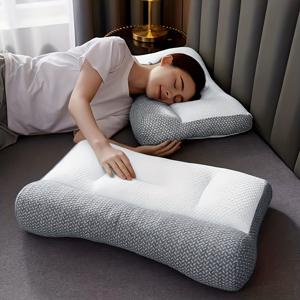 TEMU 소이 섬유 코어 안티 코골이 수면 보조 베개 - 코골이 방지, 목 지지, 사계절용 침대 베개, 손세탁 가능 - 가정용 안티 코골이 장치