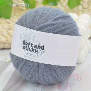 TEMU 2개 세트 200g 럭셔리 무스 실, 정교한 선택, 섬세하고 편안한 털, 생생한 색상, 100% 나일론, 뜨개질, 코바늘, 공예, 스웨터, 담요, 코트, 드레스, 모자, DIY, 스카프, 가방 등에 이상적, 다양한 색상 제공