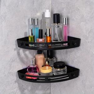 TEMU 2개 세트 접착식 코너 선반 유닛 - 드릴 없이 벽걸이형 욕실 수납, 코너 선반, 공간절약형 샤워 선반, 욕조, 샤워실 및 작은 공간용, 습기 환경에 강한 플라스틱 (쉬운 설치)