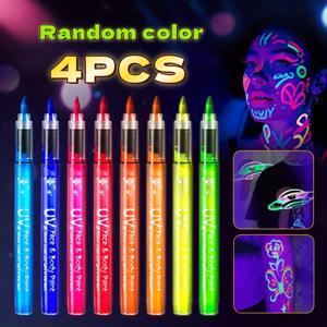 TEMU 야광 펜 - 네온 야광 잉크, 지울 수 있는 팁, 오래 지속되는 빛, 파티, 할로윈, 크리스마스, 새해, 발렌타인데이, 생일 장식용 - 야광 미술 용품, 야광