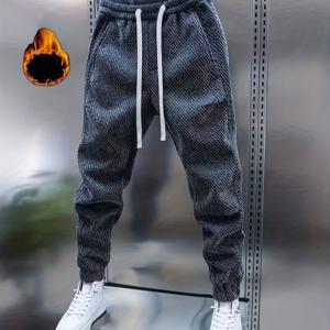 TEMU 남성용 가을 겨울 안감 보온 아웃도어 레저 스포츠 긴바지 - 창의적인 남성 선물|남자바지