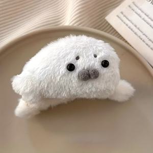 TEMU 1/2개입 카와이 플러시 해리 클로 클립 | 여성용 귀여운 동물 모양 헤어 액세서리, 판타지 스타일 푹신한 질감, 모든 헤어 타입에 적합, 컬러, 크리스마스 선물로 이상적