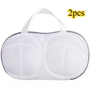 TEMU 2개 세트 보호망 브라 & 란제리 세탁망 - 손잡이 & 지퍼 포함, 섬세한 의류 관리용 세탁망