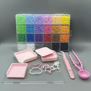 TEMU 2.6mm 퍼즐 비즈 자동 비즈 도구 세트 (컬러 팔레트 No.1, 비즈 스쿱, 비즈 박스, 비즈 바늘, 비즈 보드 포함) - 필수 공예 도구