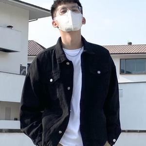 TEMU 신품 남성용 봄 카고 포켓 데님 컴포트 자켓 데일리 캐주얼 간절기 청자켓 상의 봄가을 자켓 카라넥자켓